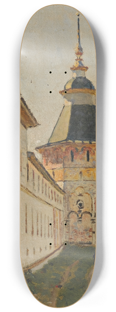 Vasily Vereshchagin - Monastery Tower 8.25 inch art skate deck