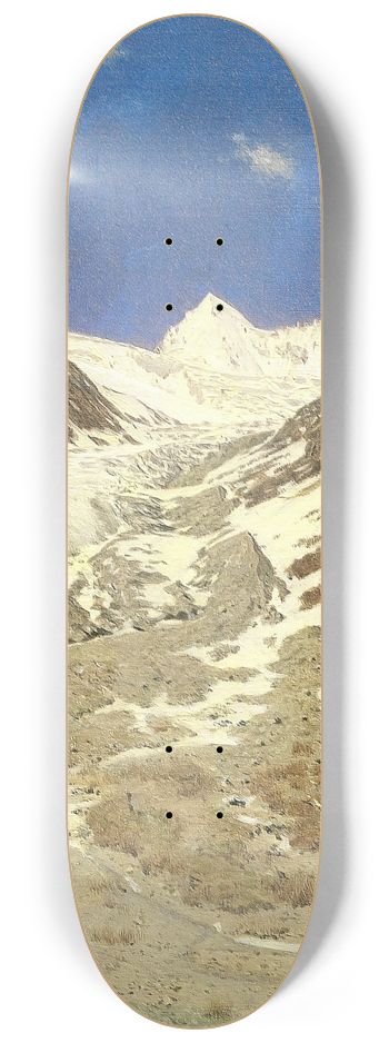Vasily Vereshchagin - The glacier on the way from Kashmir to Ladakh (Study) 8.25 inch art skate deck