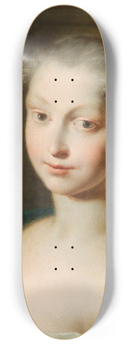 Venetian School - A Portrait Of An Elegant Lady With A Carnation 8.25 inch art skate deck