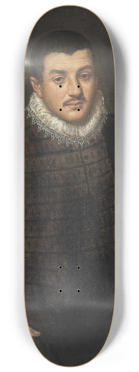 Venetian School - Portrait Of A Gentleman 8.25 inch art skate deck