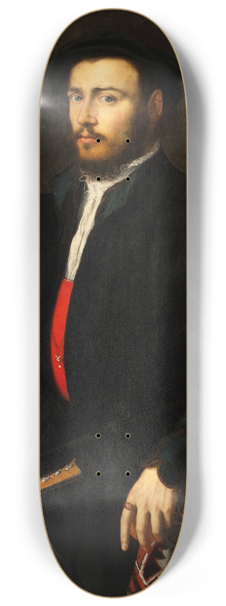 Veneto-Lombard School - Portrait of a Young Nobleman 8.25 inch art skate deck