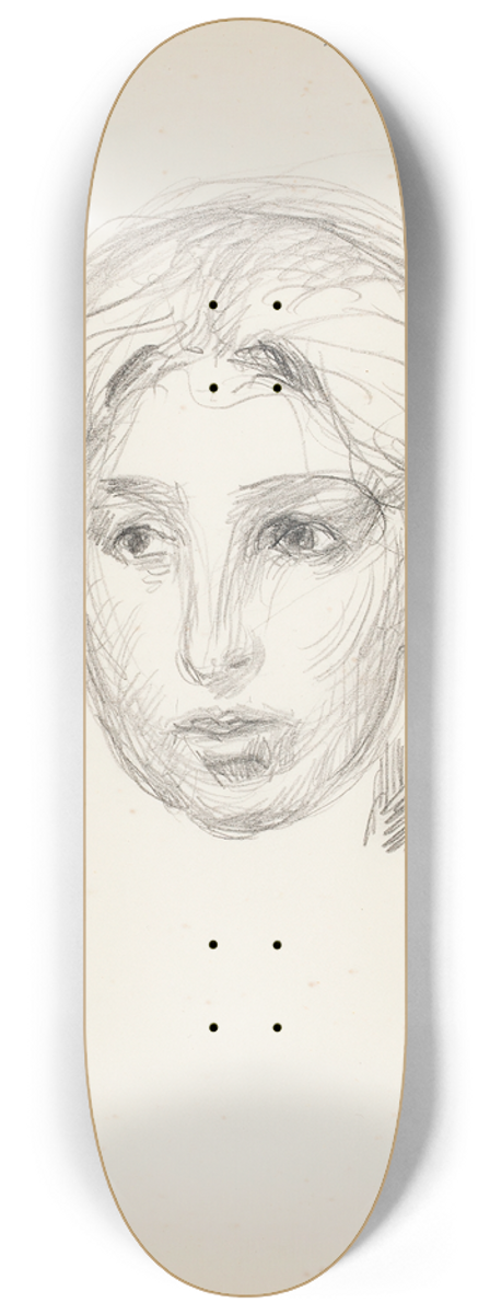 Venny Soldan-Brofeldt - Portrait of Aino Sibelius 8.25 inch art skate deck