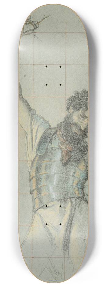 Victor-Franois-Eloi Biennourry - Study of the Soldier Holding the Crown of Thorns 8.25 inch art skate deck