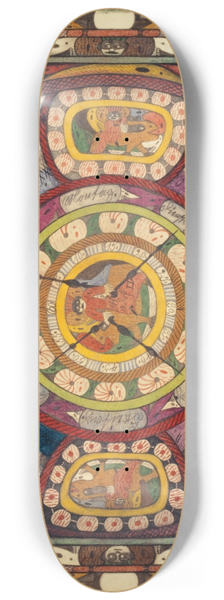 Adolf Wlfli - In Fnf Variattiohnen, meine Wenigkeit, den Affrika=Reisenden, Skt. Adolf II., Wlfli 8.25 inch art skate deck