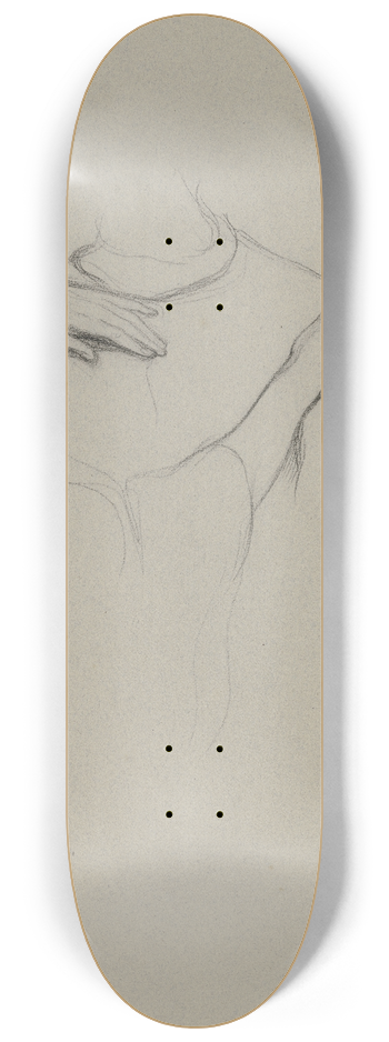 Victor Mller - Die Brust Hartmuts und die daran gelegten Hnde der Frau aus Ritter Hartmut von Kronberg nimmt von seinen Angehrigen Abschied 8.25 inch art skate deck