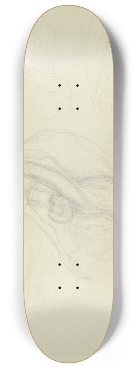 Victor Mller - Eine junge Frau neben einer leblosen Gestalt, den Tod flehendlich umarmend. 8.25 inch art skate deck