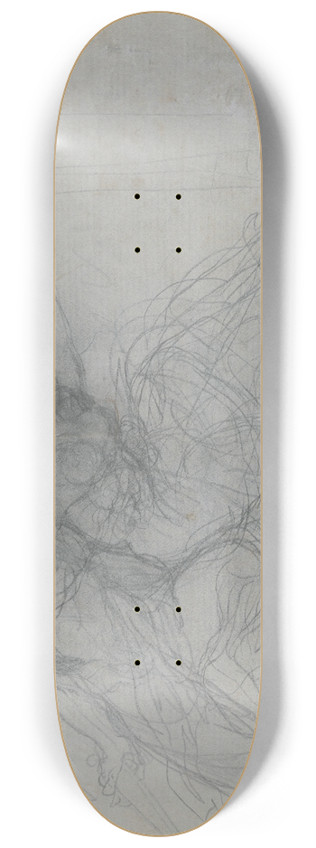 Victor Mller - Ein Jngling mit Schwert umschlingt einen fliehenden weiblichen Akt 8.25 inch art skate deck