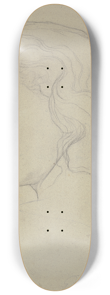 Victor Mller - Frauenkopf, im Profil nach links 8.25 inch art skate deck