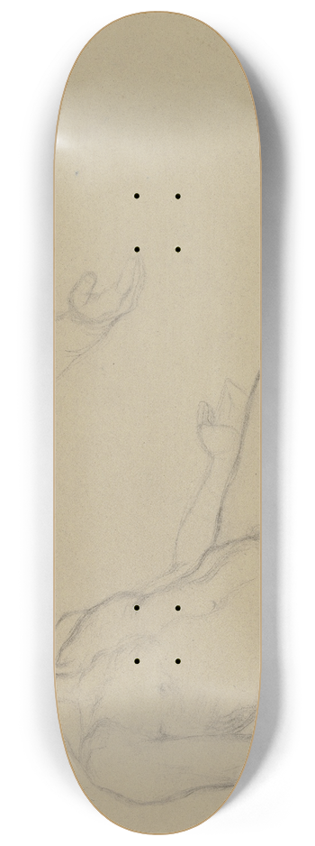 Victor Mller - Hingestreckt sitzender mnnlicher Akt 8.25 inch art skate deck