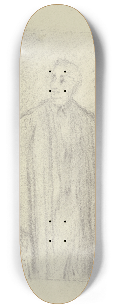 Victor Mller - Kniebild eines Mannes in langem, talarartigem Rock 8.25 inch art skate deck