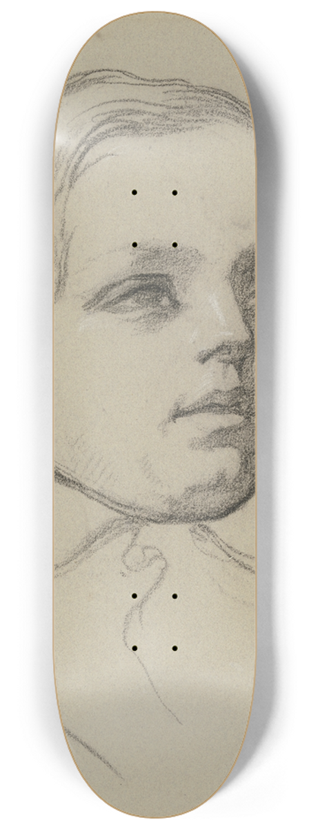 Victor Mller - Kopf eines Jungen, halb nach rechts gewandt 8.25 inch art skate deck