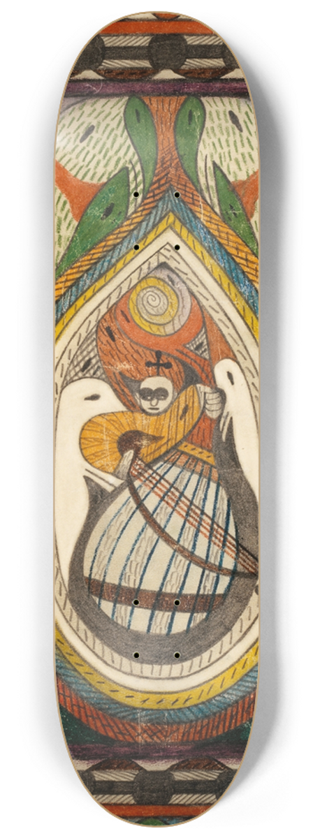 Adolf Wlfli - Musikant 8.25 inch art skate deck