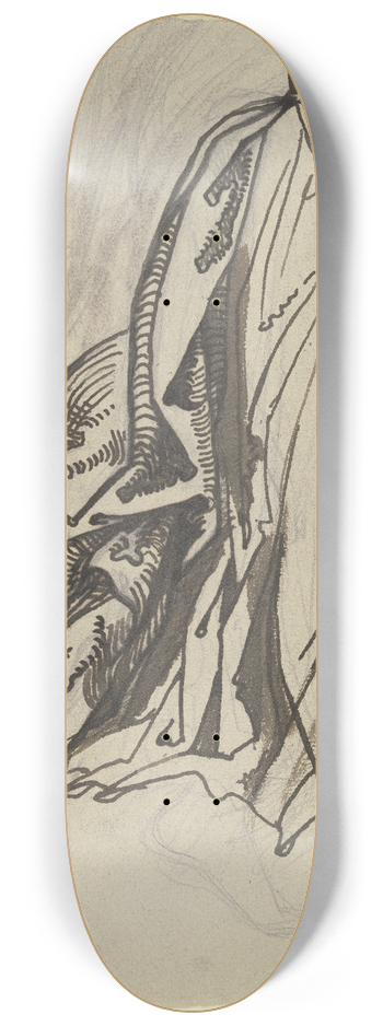 Victor Mller - Weibliche Gewandfigur, dem Betrachter entgegenschreitend 8.25 inch art skate deck