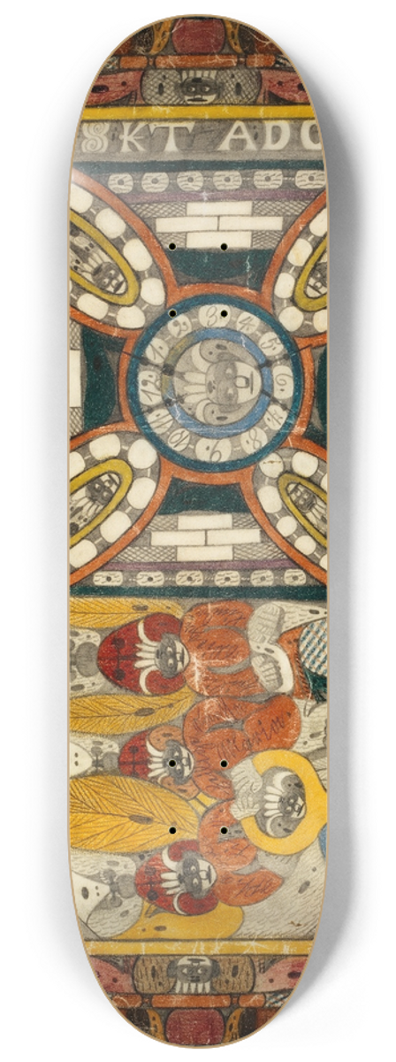 Adolf Wlfli - Riesen=Schlange, Sorrantta, drei Eewigkeits=ngel und der groe Skt. Adolf=Strn in der alten, Schpfung 8.25 inch art skate deck