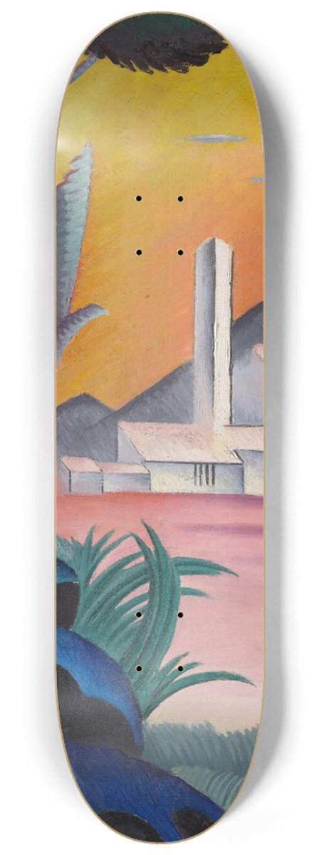 Viking Eggeling - Landscape with Contrasting Tree Forms, II 8.25 inch art skate deck