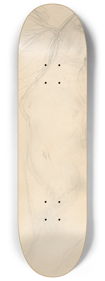 Auguste Rodin - Female nude reclining 8.25 inch art skate deck