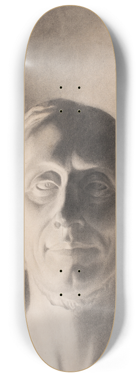 Vilhelm Hammershi - H.W. Bissens portrtbuste af H.C. Andersen 8.25 inch art skate deck