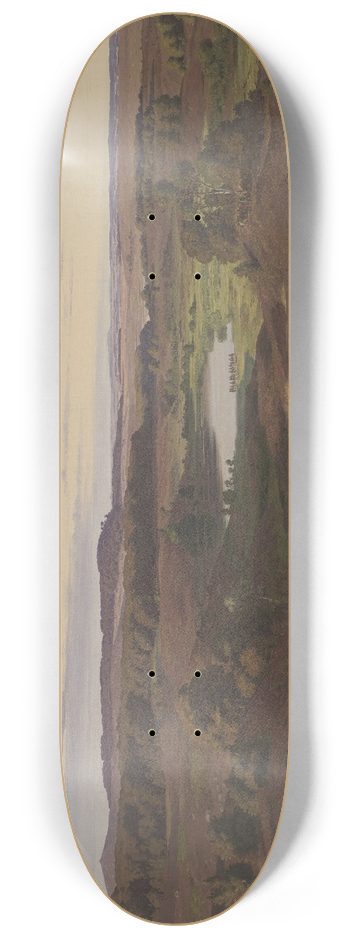 Vilhelm Kyhn - Landscape in the North of Zealand. Afternoon 8.25 inch art skate deck
