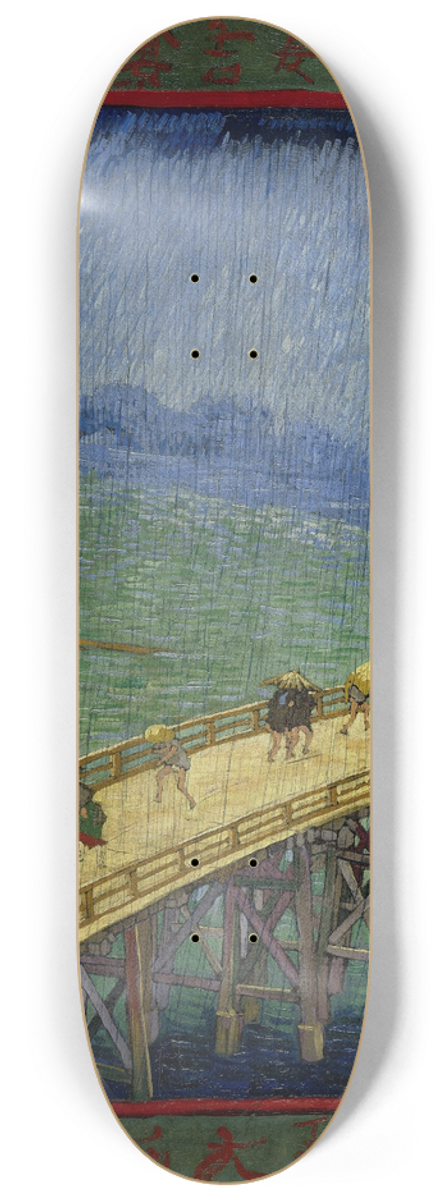 Vincent van Gogh - Bridge in the rain (after Hiroshige) 8.25 inch art skate deck