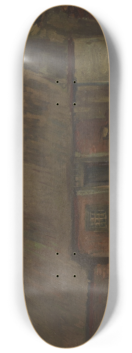 Vincent van Gogh - Cottage with Peasant Woman Digging 8.25 inch art skate deck