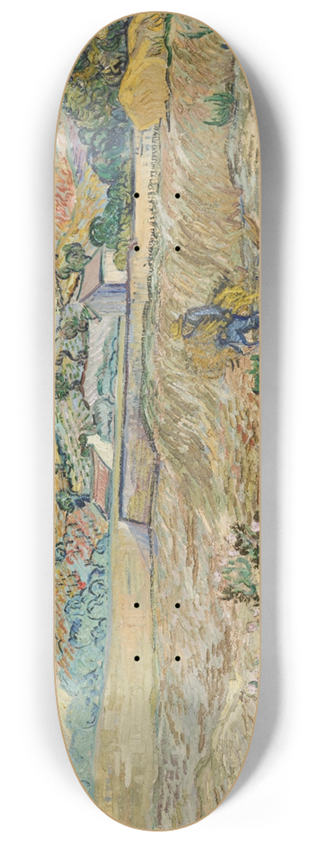 Vincent van Gogh - Landscape at Saint-Rmy (Enclosed Field with Peasant) 8.25 inch art skate deck