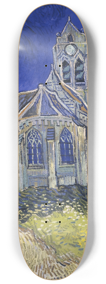 Vincent van Gogh - The Church in Auvers-sur-Oise, View from the Chevet 8.25 inch art skate deck