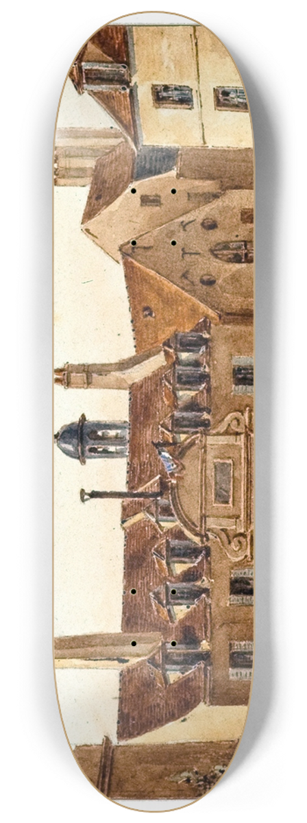 Auguste-Sbastien Bnard - Lancien hpital de la Piti, rue Lacpde. 8.25 inch art skate deck