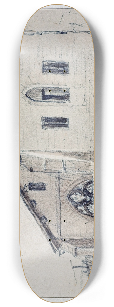 Auguste-Sbastien Bnard - Lglise Saint Jean de Latran 8.25 inch art skate deck
