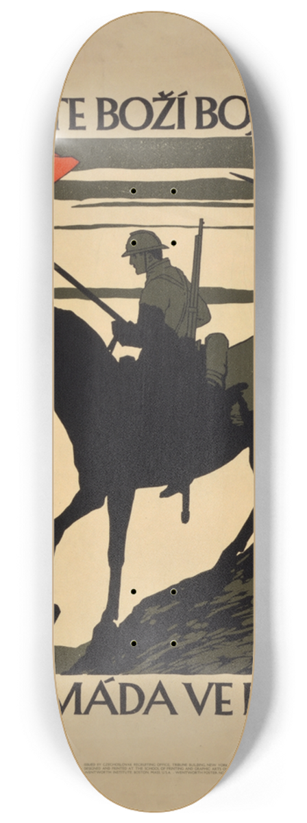 Vojtech Preissig - Kdo jste bo bojovnci . S. armda ve Francii 8.25 inch art skate deck