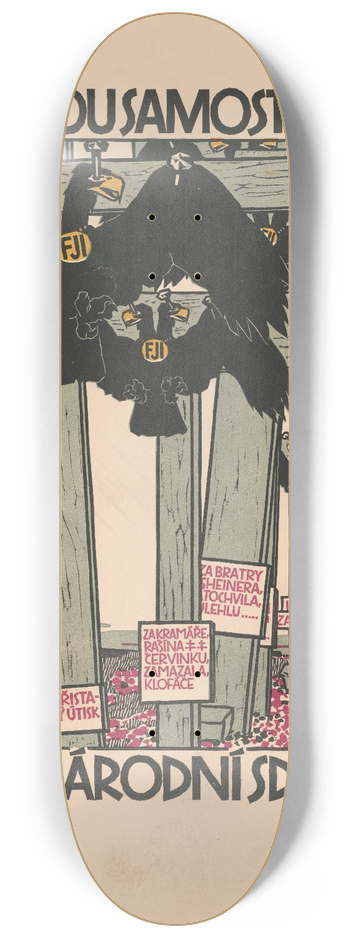 Vojtech Preissig - Za ceskou samostatnost, Ceske narodni sdruzeni 8.25 inch art skate deck