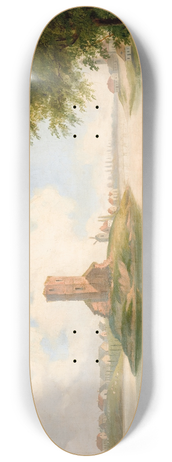 Wadysaw Heliodor Gumiski - View from Kruszwica 8.25 inch art skate deck