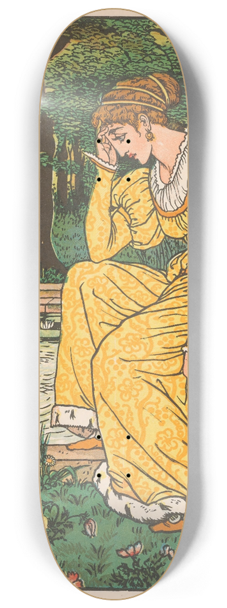 Walter Crane - Beauty and the beast Pl. 06 8.25 inch art skate deck