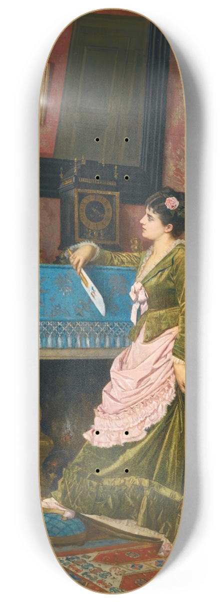 Auguste Toulmouche - La Lettre Damour 8.25 inch art skate deck