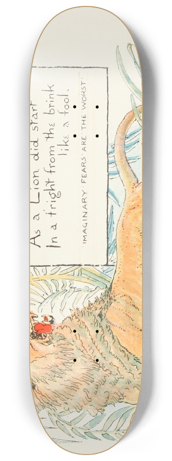 Walter Crane - The Frightened Lion 8.25 inch art skate deck