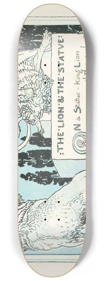 Walter Crane - The Lion and the Statue 8.25 inch art skate deck