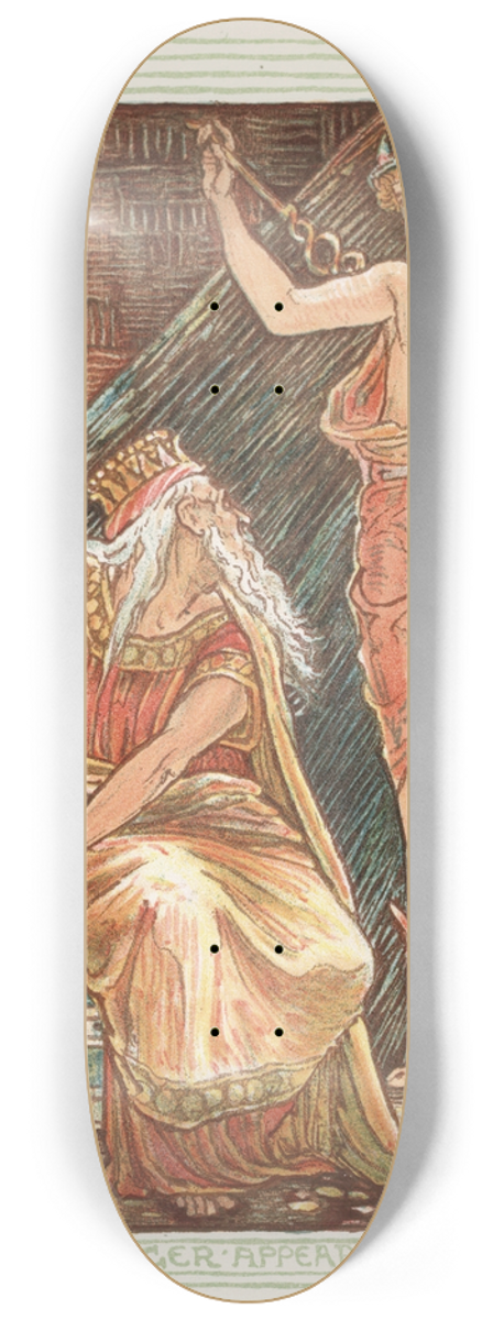 Walter Crane - The Stranger Appearing to Midas 8.25 inch art skate deck