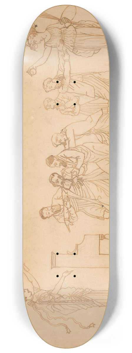 Walter Crane - The Triumph of Music 8.25 inch art skate deck