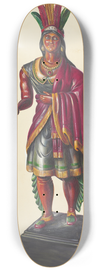 Walter Hochstrasser - Cigar Store Indian 8.25 inch art skate deck