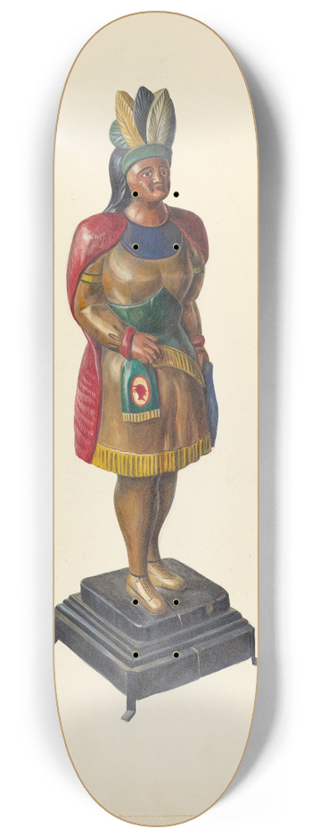 Walter Hochstrasser - Cigar Store Indian 8.25 inch art skate deck
