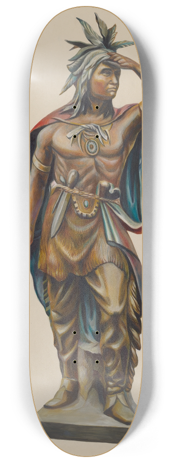 Walter Hochstrasser - Cigar Store Indian 8.25 inch art skate deck