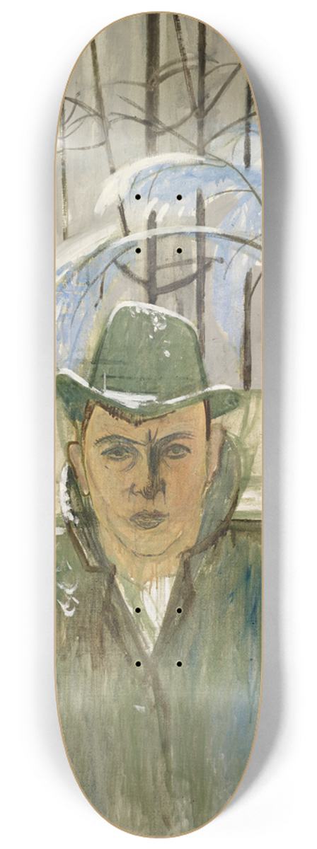 Walter Kurt Wiemken - Self-Portrait 8.25 inch art skate deck