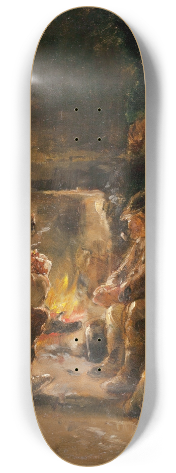 Walter Shirlaw - By the Fire 8.25 inch art skate deck