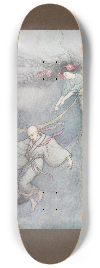 Warwick Goble - Green Willow and other Japanese fairy tales Pl.17 8.25 inch art skate deck