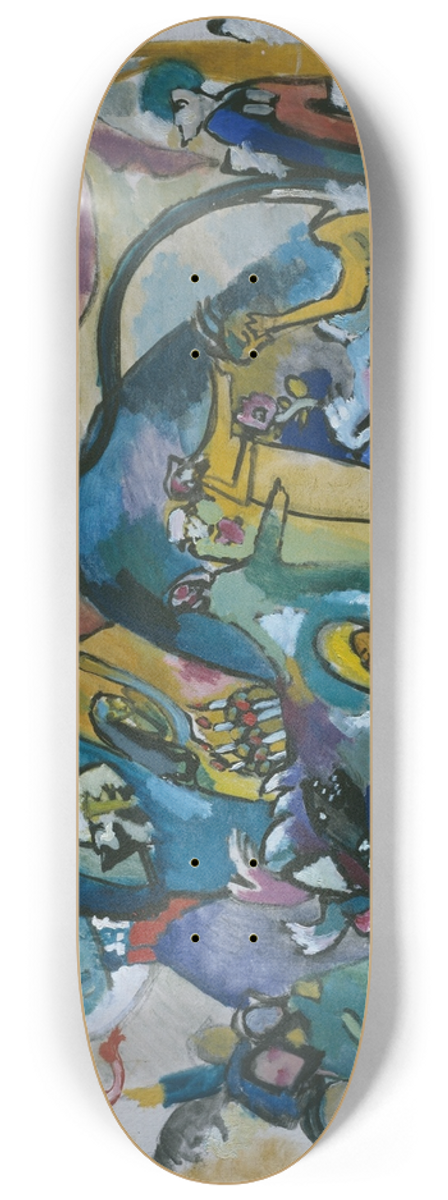 Wassily Kandinsky - All Saints Day II 8.25 inch art skate deck