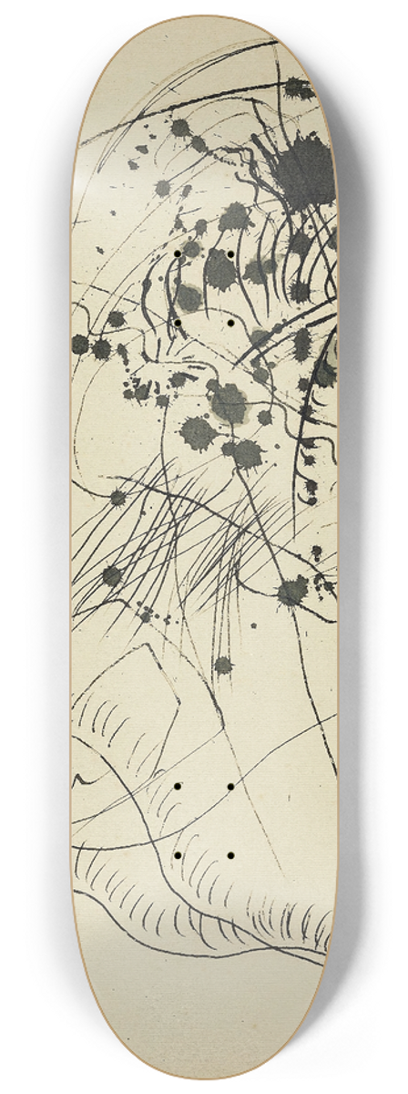 Wassily Kandinsky - Drawing after Blauer Fleck 8.25 inch art skate deck