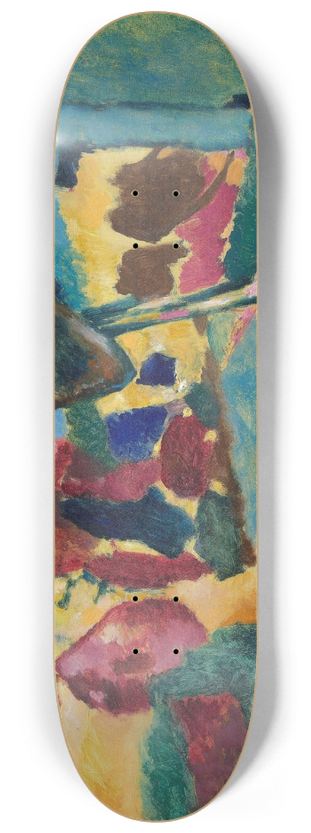 Wassily Kandinsky - Landscape with Two Poplars 8.25 inch art skate deck