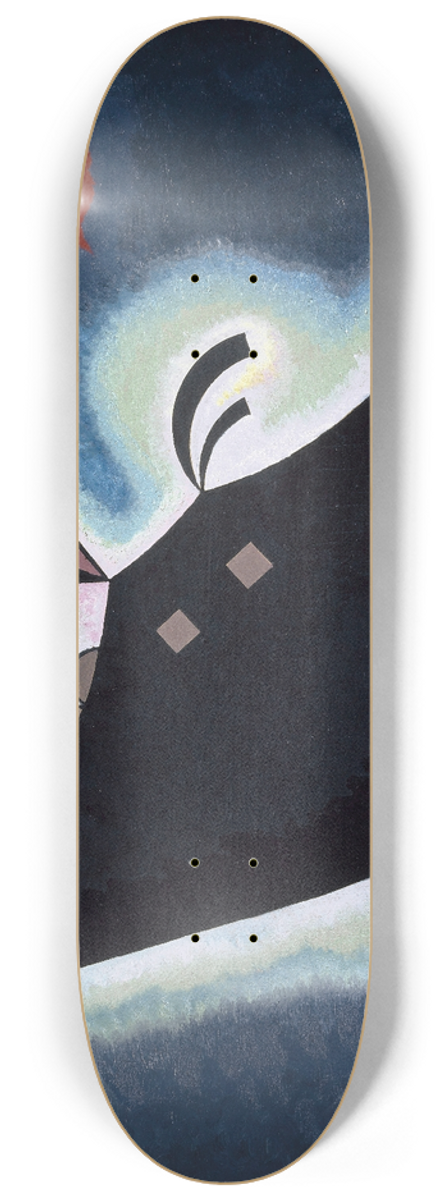 Wassily Kandinsky - Pointy black 8.25 inch art skate deck