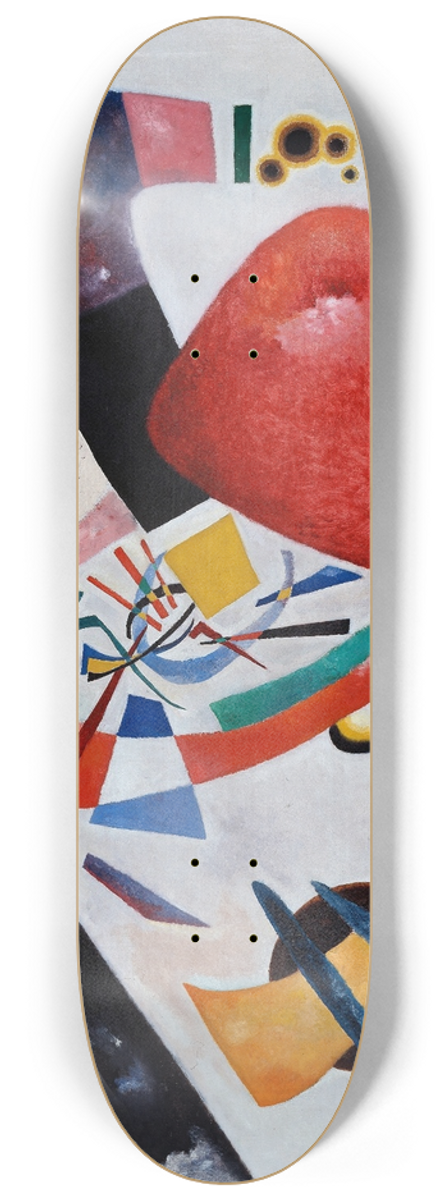 Wassily Kandinsky - Red Spot II 8.25 inch art skate deck