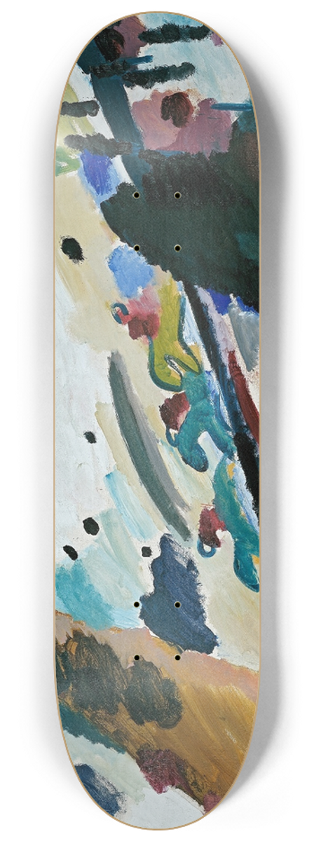 Wassily Kandinsky - Romantic landscape 8.25 inch art skate deck