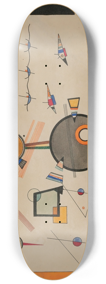 Wassily Kandinsky - Schweben (Floating) 8.25 inch art skate deck